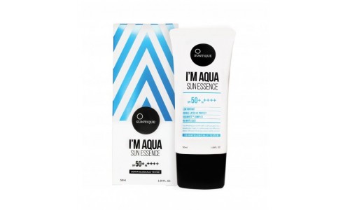 Soy protector solar coreano I'm Aqua Sun Essence de la marca SUNTIQUE, comprar en tienda online michii cosmética coreana