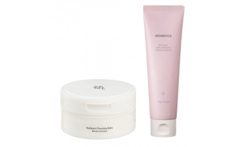 Pack doble limpieza facial coreana productos skincare Piel sensible, Beauty of Joseon y Aromatica comprar en michii