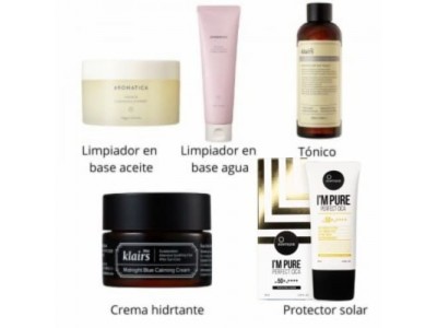 Pack rutina coreana skincare para piel con rosácea, atópica o sensible con productos coreanos, comprar michii tienda online